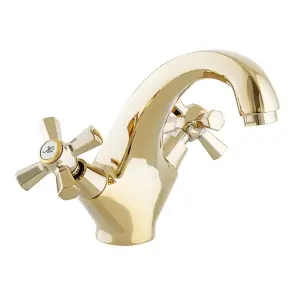 Змішувач для умивальника Mixxus Premium Retro Gold-161 (MI5848) №5