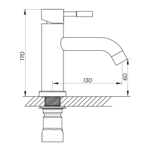 Змішувач для умивальника Zerix LR71005-1 (LL1463) №2