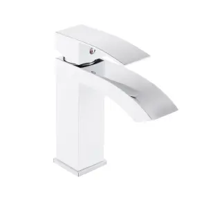Смеситель Для раковины Qtap Swan Cascada QTSWA270CRW45568 Chrome/White №1