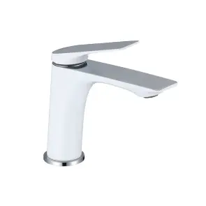 Смеситель для умывальника Mixxus Premium DERBY 001 (NUT) WHITE-CHROME (MI6613) №1