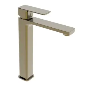 Смеситель для умывальника высокий Haiba KUBUS 001 (HIGH) BRUSHED GOLD (HB9623) №1