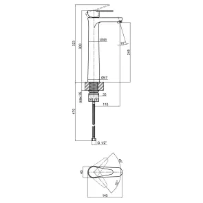 Смеситель Для раковины Lidz Vida 001FH высокий (k35) LDVID001FHNKS34955 Nickel №2