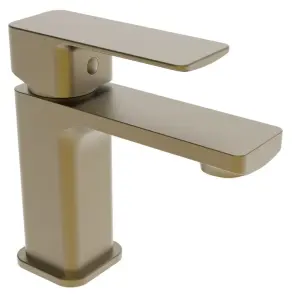 Смеситель для умывальника Haiba Kubus 001 BRUSHED GOLD (HB9622) №1
