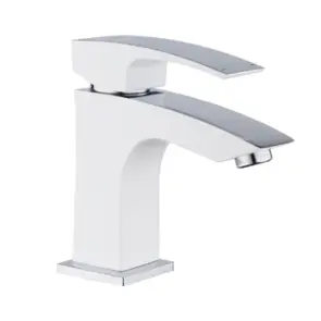 Змішувач для умивальника Koer KB-10007-04 (Колір хром+білий) (KR5149) №1