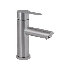 Змішувач для раковини Brinex Pure 001F низький Nickel BRIPUR001FNKL №1