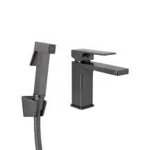 Смеситель Для раковины Qtap Gemini (с гигиеническим душем) QTGEM272GMB45692 Gunmetal Black PVD