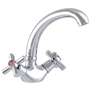 Смеситель для умывальника Zerix TLC 722 с полнооборотной кран буксой (ZX2967) №1