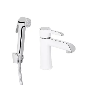 Смеситель Для раковины Qtap Grand (с гигиеническим душем) QTGRA272CRW45671 Chrome/White №1