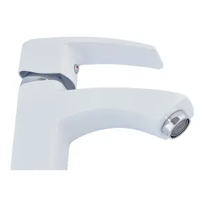 Змішувач для умивальника Mixxus Magnum 001 (Nut) White-Chrome (MI6201) №1