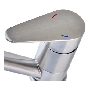 Смеситель для умывальника Mixxus NEO-004-15cm (нерж. сталь) (MI6179) №3
