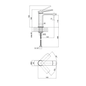 Змішувач для раковини Qtap Slavonice QTSLV1042103C Chrome №2