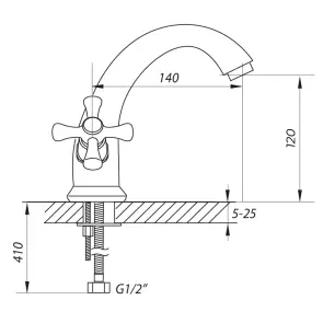 Смеситель для умывальника Zerix JAP 827 (ZX0154) №2