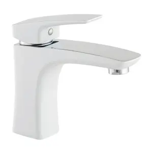 Змішувач для умивальника Mixxus Premium Patrick 001 гайка (White) (MI5853) №1