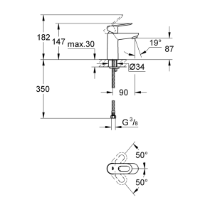 Смеситель Для раковины Grohe BauLoop 23337000 №2