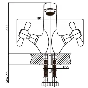 Смеситель для умывальника Haiba Dominox 161 матовый (HB0072) №2