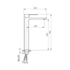 Змішувач для раковини Qtap Gemini високий QTGEM269CRW45679 Chrome/White №2