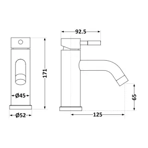 Смеситель Для раковины Lidz Aria 0011F (k35) LDARI0011FNKS46091 Nickel №2