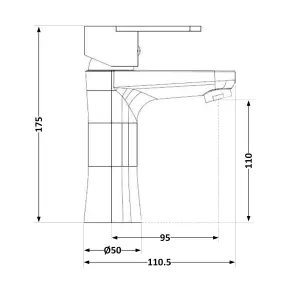 Смеситель Для раковины Brinex 37W 001 №2