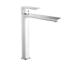 Змішувач для умивальника HAIBA ALEX 001 HIGH WHITE-CHROME (HB9564)