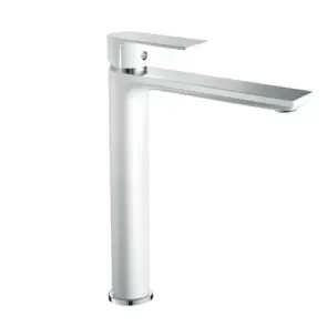 Змішувач для умивальника HAIBA ALEX 001 HIGH WHITE-CHROME (HB9564) №1