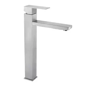 Смеситель для умывальника Zerix KUB-001-High из нерж. стали SUS304 (ZX4845) №1