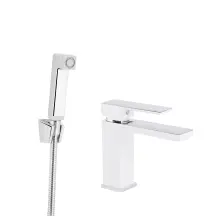 Смеситель Для раковины Qtap Gemini (с гигиеническим душем) QTGEM272CRW45691 Chrome/White купить