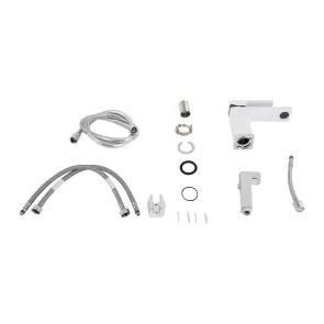 Змішувач для раковини Qtap Gemini (з гігієнічним душем) QTGEM272CRW45691 Chrome/White №7