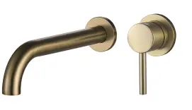 Смеситель для раковины VBI MILANO LONG BRUSHED GOLD скрытого монтажа