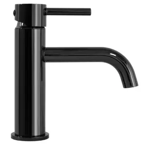 Змішувач для раковини (умивальника) REA LUNGO BLACK GLOSSY чорний * №3