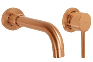 Змішувач для раковини (умивальника) REA LUNGO LONG BRUSHED COPPER + BOX прихованого монтажу №1