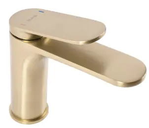 Змішувач для раковини (умивальника) REA MARCO BRUSHED GOLD низький №3