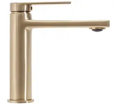 Змішувач для раковини (умивальника) REA VERSO BRUSHED GOLD низький