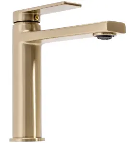 Змішувач для раковини (умивальника) REA VERSO BRUSHED GOLD низький №3