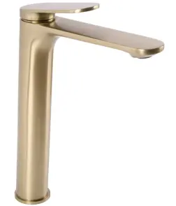 Змішувач для раковини (умивальника) REA MARCO BRUSHED GOLD високий №1