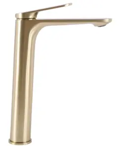 Змішувач для раковини (умивальника) REA MARCO BRUSHED GOLD високий №3