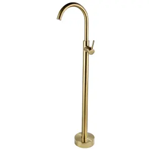 Змішувач для умивальника VBI MILANO BRUSHED GOLD підлоговий №1