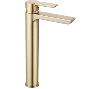 Змішувач для раковини (умивальника) REA ARGUS BRUSHED GOLD високий * №1