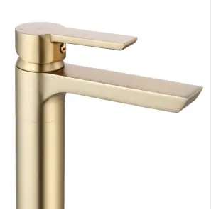 Змішувач для раковини (умивальника) REA ARGUS BRUSHED GOLD високий * №2