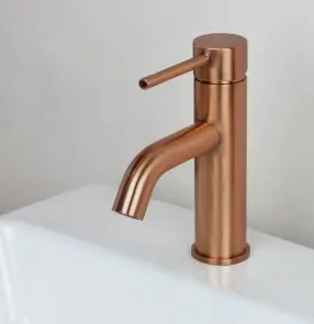 Смеситель для раковины (умывальника) REA LUNGO BRUSHED COPPER низкий №2