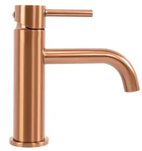 Смеситель для раковины (умывальника) REA LUNGO BRUSHED COPPER низкий №5
