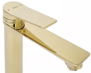 Змішувач для раковини (умивальника) REA VIRAL GOLD золотий низький №4