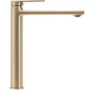 Смеситель для раковины (умывальника) REA VERSO BRUSHED GOLD высокий * №2