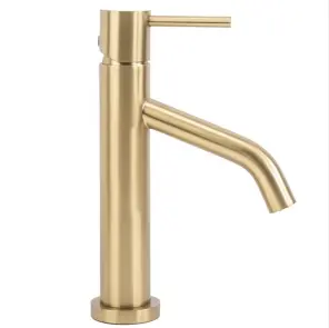 Змішувач для раковини (умивальника) REA LEVEL BRUSHED GOLD матове золото низький №2