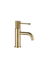 Смеситель для раковины VBI MILANO UNO BRUSHED GOLD низкий №2
