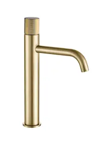 Смеситель для раковины VBI MILANO DUO BRUSHED GOLD высокий №1