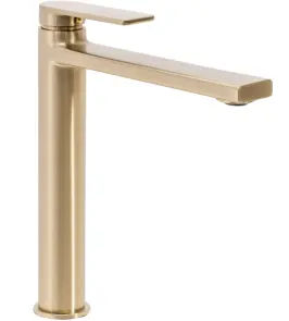 Смеситель для раковины (умывальника) REA VERSO BRUSHED GOLD высокий * №4