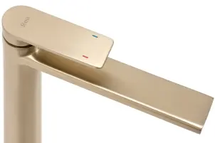 Смеситель для раковины (умывальника) REA VERSO BRUSHED GOLD высокий * №5
