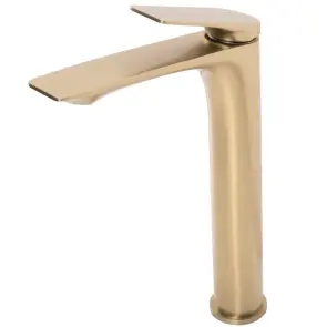 Змішувач для раковини (умивальника) REA AVALON BRUSHED GOLD високий №1