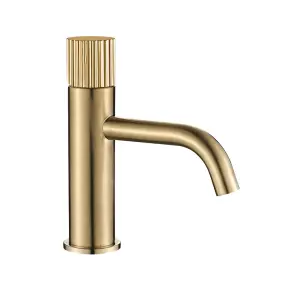 Смеситель для раковины VBI MILANO TRE BRUSHED GOLD низкий №1