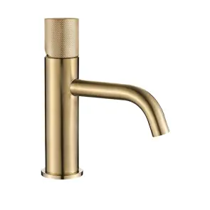 Змішувач для раковини VBI MILANO DUO BRUSHED GOLD низький №1